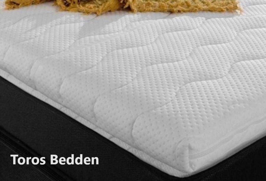 Toros Bedden Topmatras 120x200 Topper Matras HR Koudschuim -Bamboo Hybrid Topdekmatras 9cm Afritsbaar Wasbaar Tijk Orthopedisch Purschuim Anti-allergisch Topper Hotel XL Anti Bacterieel