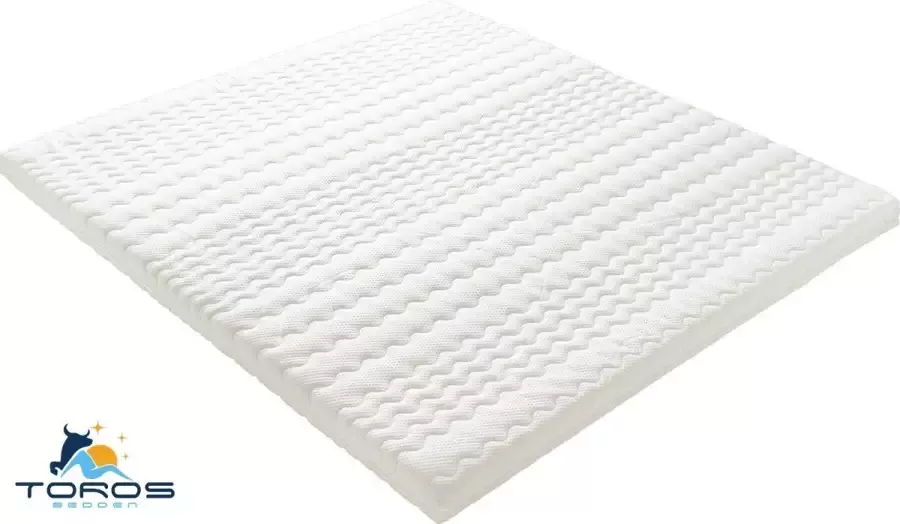 Toros Bedden Topmatras 120x200 Topper Matras HR Koudschuim Hybrid Topdekmatras 9cm Orthopedisch Purschuim 4 Seizoens Topper Hotel XL Anti Bacterieel Gratis Retour 120x200 - Foto 2