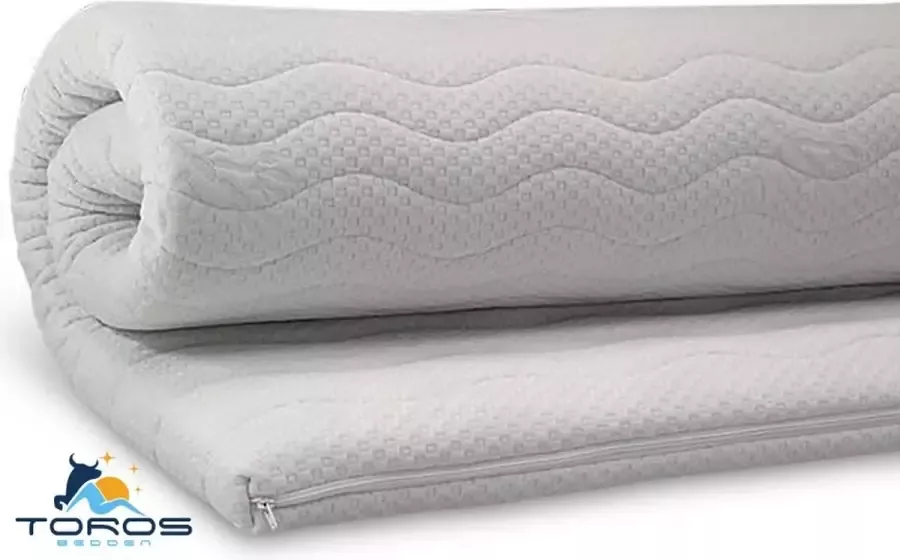 Toros Bedden Topmatras 180x200x12cm Koudschuim HR45 Hotel kwaliteit Luxe Bambooe Tijk Topper Matras 180x200x12cm - Foto 2