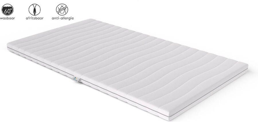 Toros Bedden Topper matras 120 x 200 – 2-Pers Topdekmatras HYBRID Koudschuim DELUXE – 7 CM Dik Bamboo Antibacterieel Orthopedisch Verantwoord Incl Wasbare Hoes