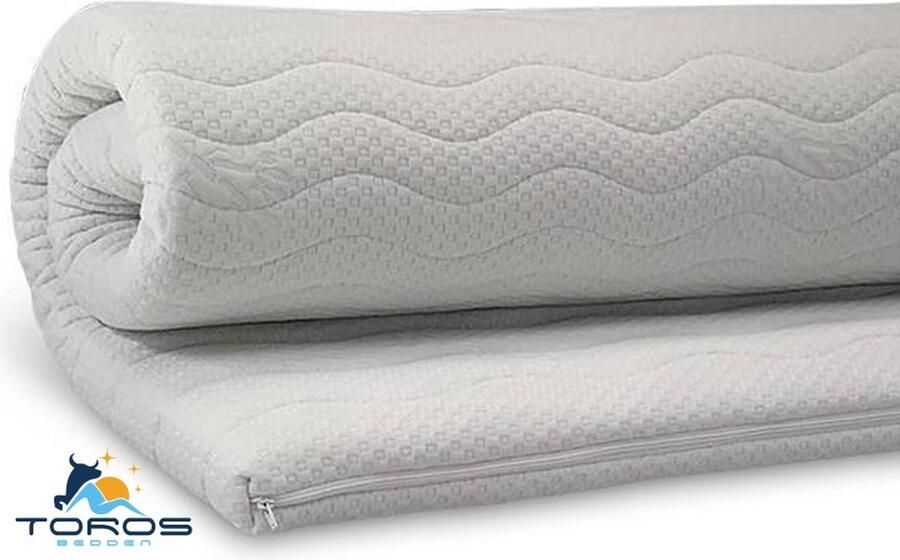 Toros Bedden Topdekmatras 140X210 Topper Hotel XXL Koudschuim HR45 10cm dik Bamboo en fresh Tijk STEVIG - Foto 2