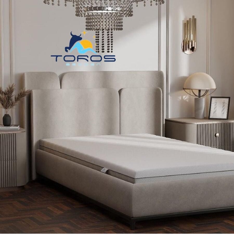 Toros Bedden Topdekmatras 140X210 Topper Hotel XXL Koudschuim HR45 10cm dik Bamboo en fresh Tijk STEVIG