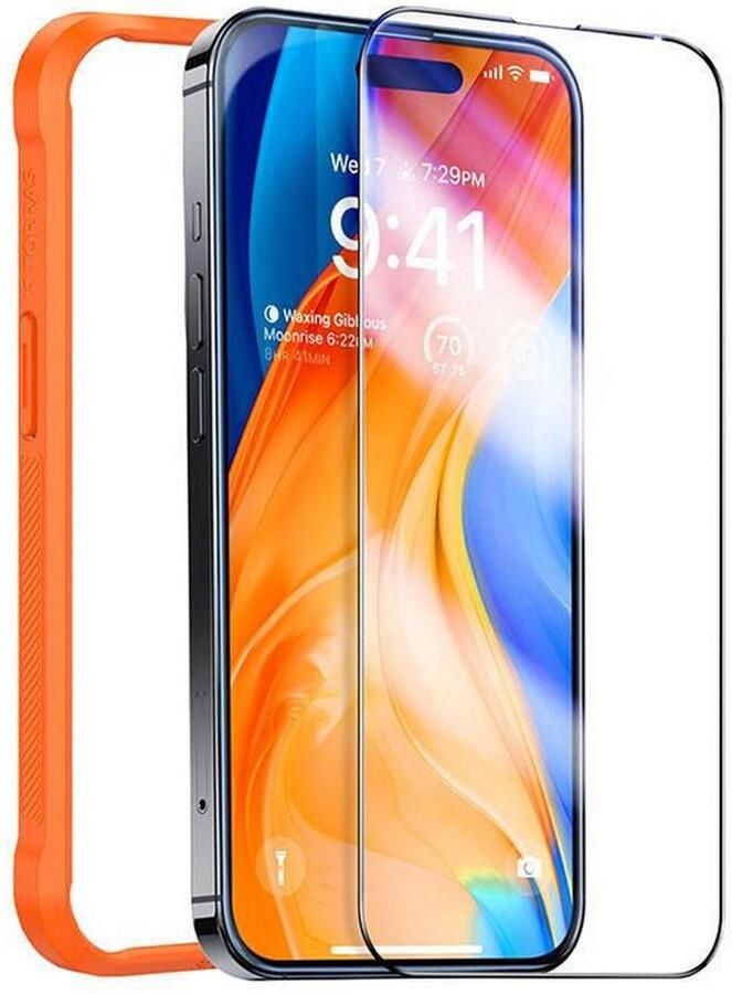 Torras Gehard Glas Voor Iphone 15 Installatie Zonder Bellen Hoge Bescherming