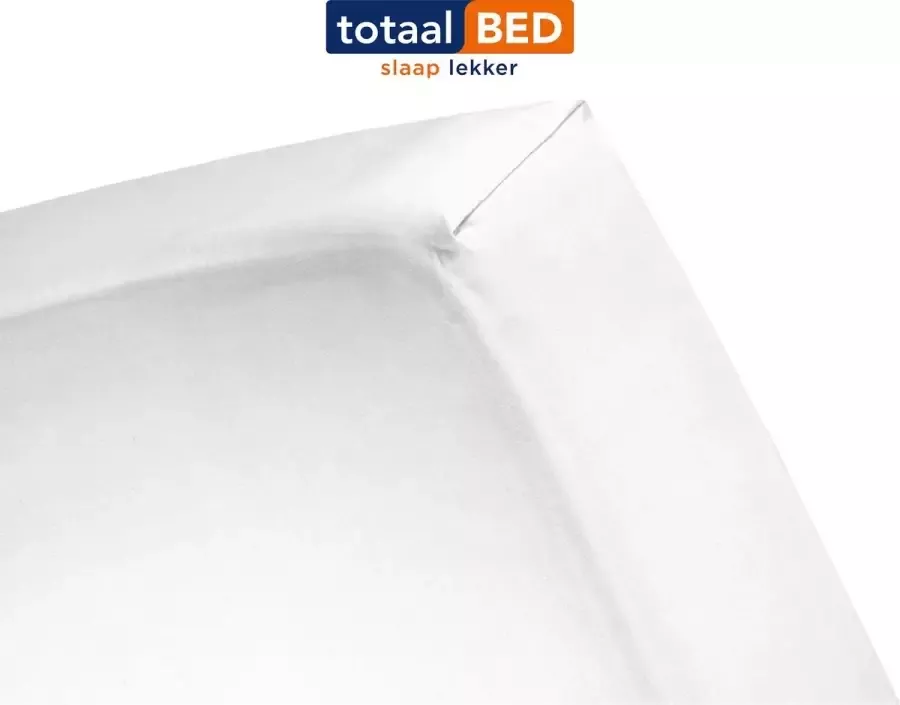 TotaalBED Molton hoeslaken 100x200cm Wit voor topmatras & matras