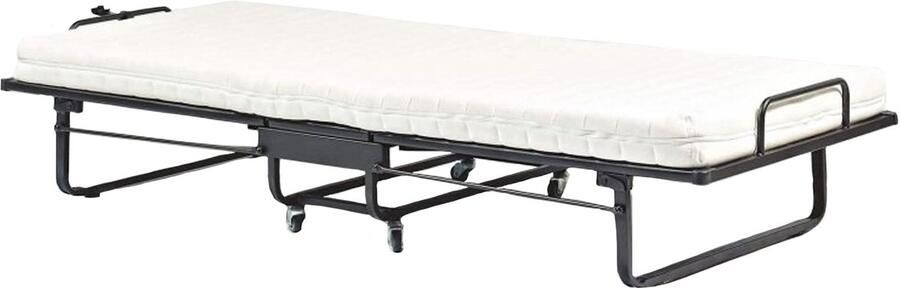 TotaalBED Vouwbed Rome 90 x 200 cm antraciet ruimte besparend ledikant inclusief matras