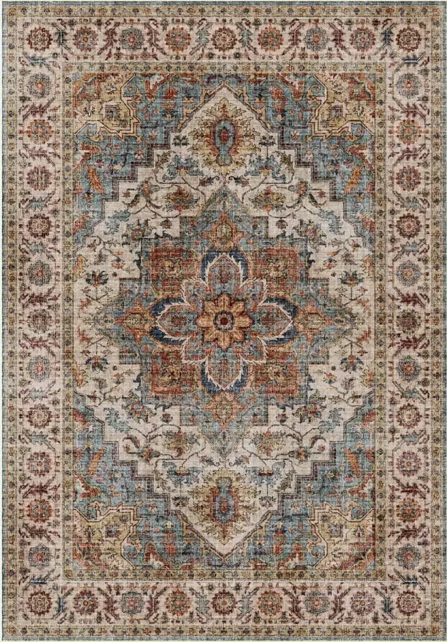 Win-trading.nl Vintage tapijt carpet Vloerkleed -160 x 230 cm navy blauw
