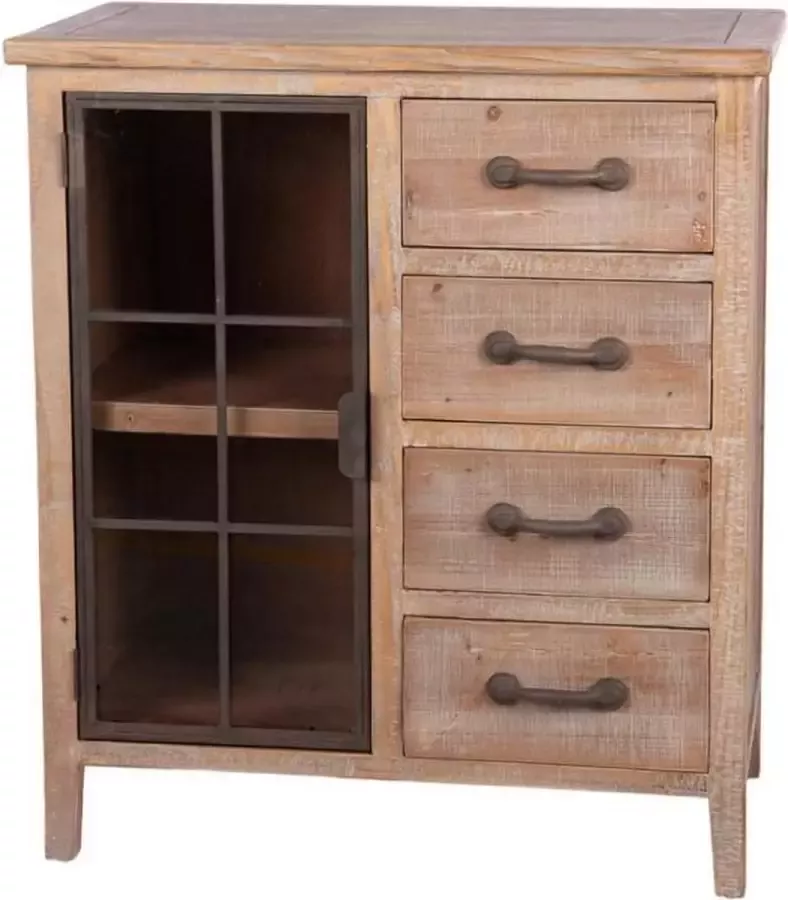 TotalPress Cabinet wood 70x37x81.5cm Natural-Wash