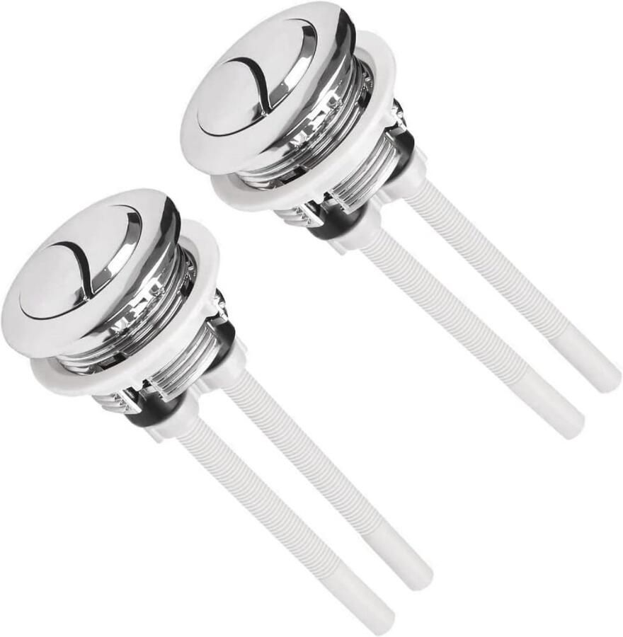Tovbmup Knop voor dubbele spoeling van het toiletreservoir WC-knop Accessoires voor toiletspoeling Knop voor spoeling van het toiletreservoir Geschikt voor reserveonderdelen voor badkamerreservoirs 38 mm 2 stuks