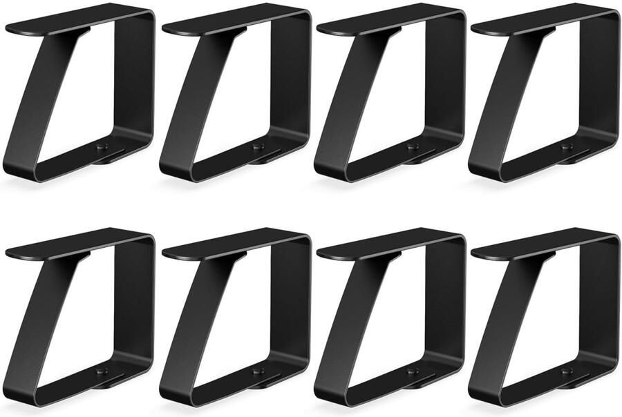 Tovbmup Tafelkleedklem van 4 cm roestvrijstalen tafelkleedklem eenvoudig te reinigen tafelkleedklem klem voor vele tafels zwart - Foto 2