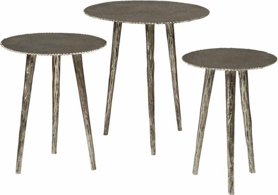 Tower Living Alu side round table set of 3