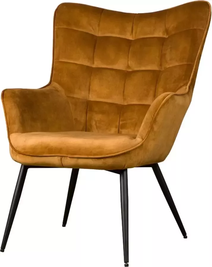 Tower Living badia fauteuil stof goud 71 x 81 x 93 (h) cm
