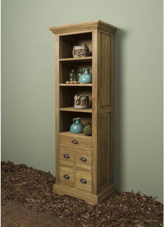 Tower Living boekenkast Bologna 66x50x191 cm teak