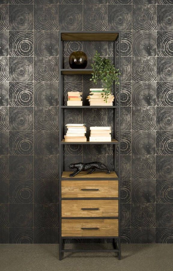 Tower Living boekenkast Felino 60x45x220 cm teak