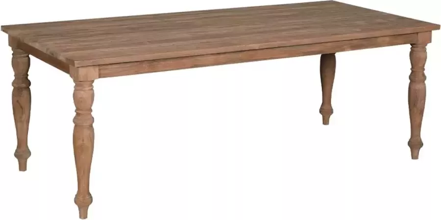 Tower Living bologna eettafel teakhout (gerecycled) bruin 100 x 200 x 78 (h) cm