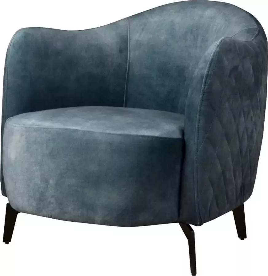 Tower Living | Bondo Fauteuil | 100% polyester | Blauw | 75 x 80 x 72