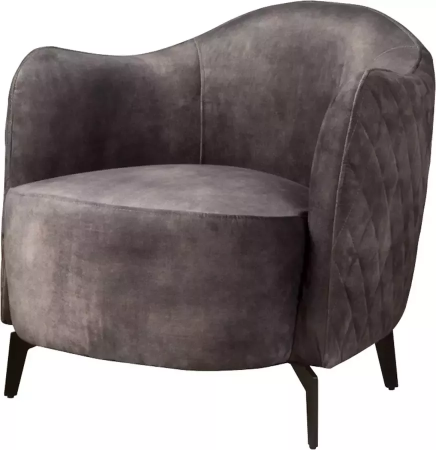 Tower Living bondo fauteuil 100% polyester donkergrijs 75 x 80 x 72 (h) cm