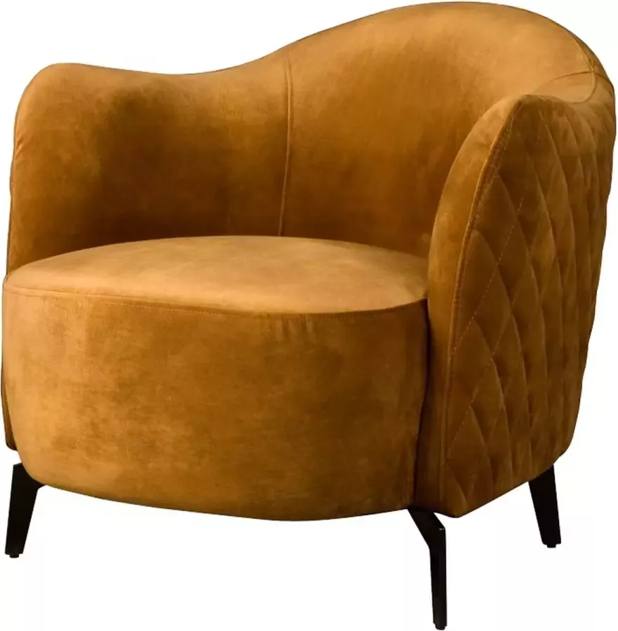 Tower Living | Bondo Fauteuil | 100% polyester | Goud | 75 x 80 x 72