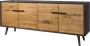 Tower Living bresso dressoir met 4 deurtjes eikenhout bruin 200 x 45 x 82 (h) cm - Thumbnail 2