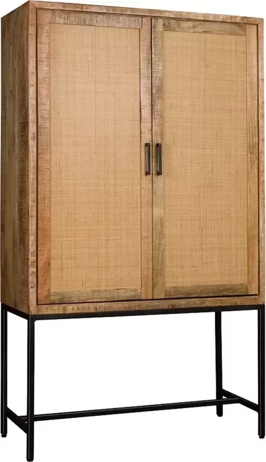 Tower Living carini kast met 2 deurtjes hout bruin 110 x 45 x 190 (h) cm