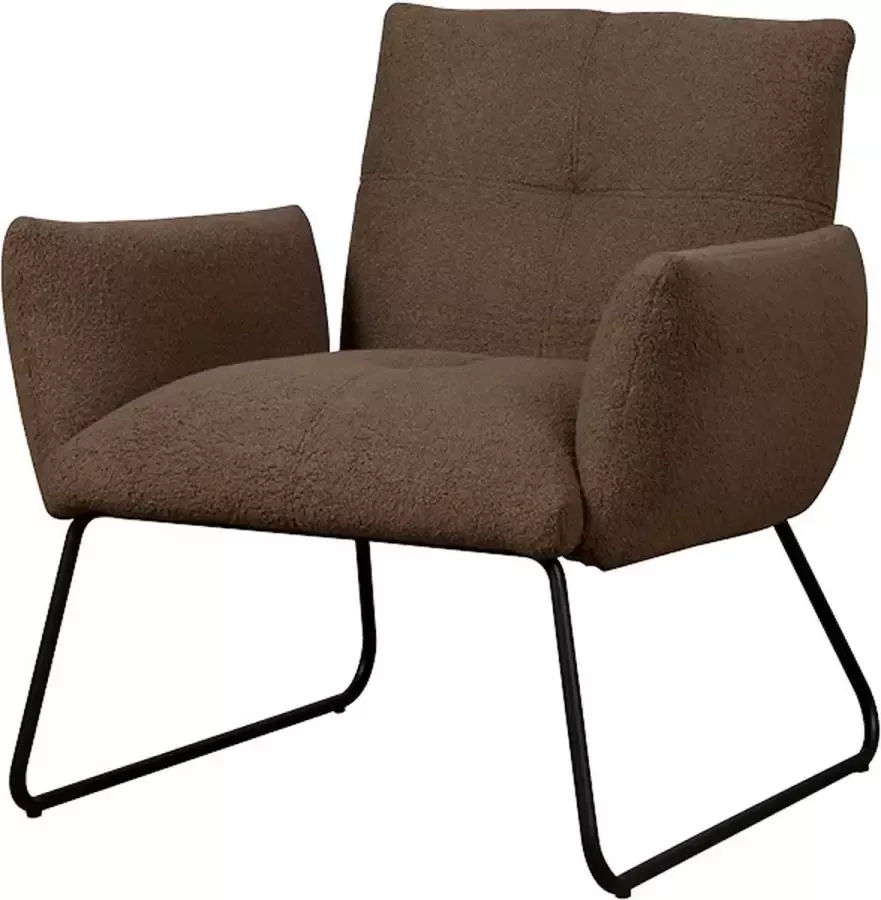Tower Living dante fauteuil 100% polyester donkerbruin 78 x 76 x 75 (h) cm