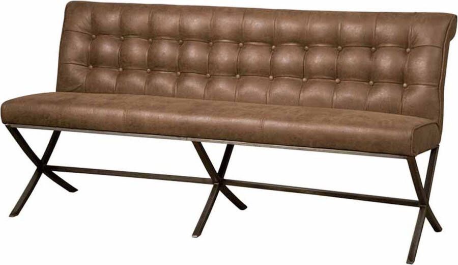 Tower Living Eetkamerbank Barcelona Bruin 155 cm Stof