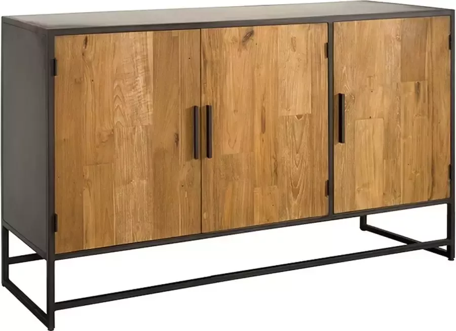 Tower Living felino dressoir met 3 deurtjes teakhout (gerecycled) bruin 160 x 45 x 90 (h) cm