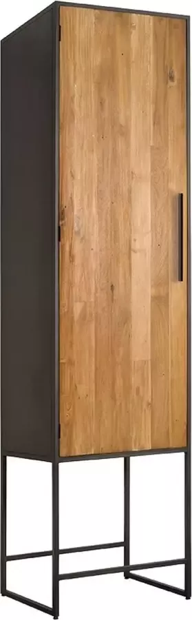 Tower Living felino kast met 1 deurtje teakhout (gerecycled) bruin 60 x 45 x 220 (h) cm