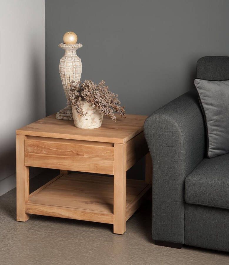 Tower Living hoektafel Corona 60x60x50 cm teak