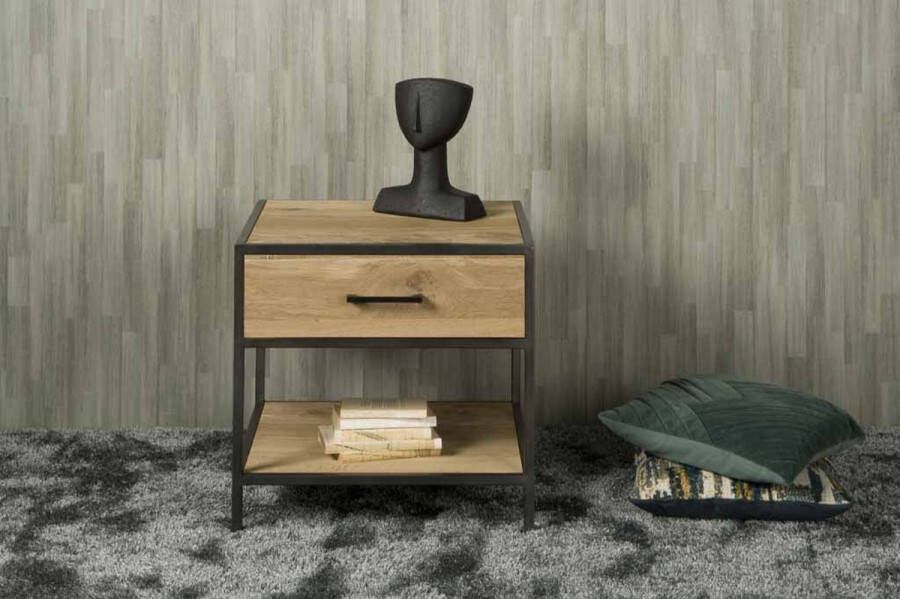 Tower Living hoektafel Luna 60x60x60 cm eiken