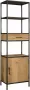 Tower Living luna wandkast met 1 lade gefineerd eikenhout bruin 60 x 40 x 200 (h) cm - Thumbnail 2