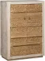 Tower Living naturno kast met 2 deurtjes hout whitewash 80 x 40 x 115 (h) cm - Thumbnail 2