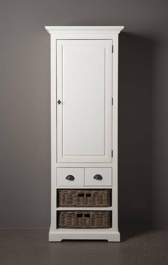 Tower Living Vitrinekast Napoli met 1 deur 2 laden Teak