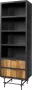 Tower Living pesaro boekenkast met 2 lades teakhout bruin zwart 65 x 44 x 199 (h) cm - Thumbnail 2