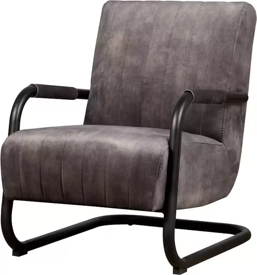 Tower Living | Riva Fauteuil | Stof | Antraciet | 65 x 86 x 83 (h) cm