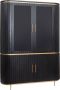 Tower Living Rivello Buffet cabinet 2 wooden & glass drs. 150x45x200 - Thumbnail 1