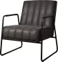 Tower Living santo fauteuil polyester-blend antraciet 64 x 76 x 81 (h) cm - Thumbnail 2