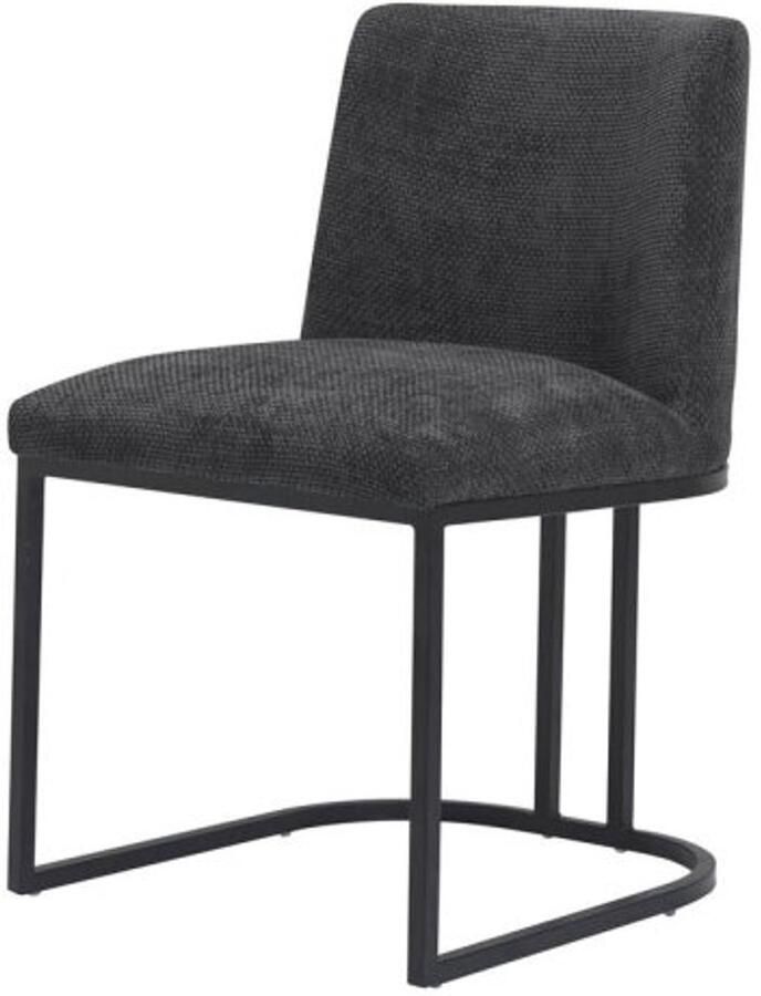 Tower Living Archi Eetkamerstoel – Stof Eden Graphite – Japandi – 53x60x83 cm