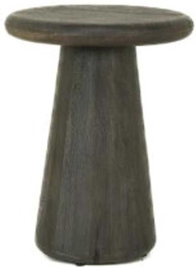 Tower Living Bijzettafel Asti rond mangohout 40 cm olijfbruin