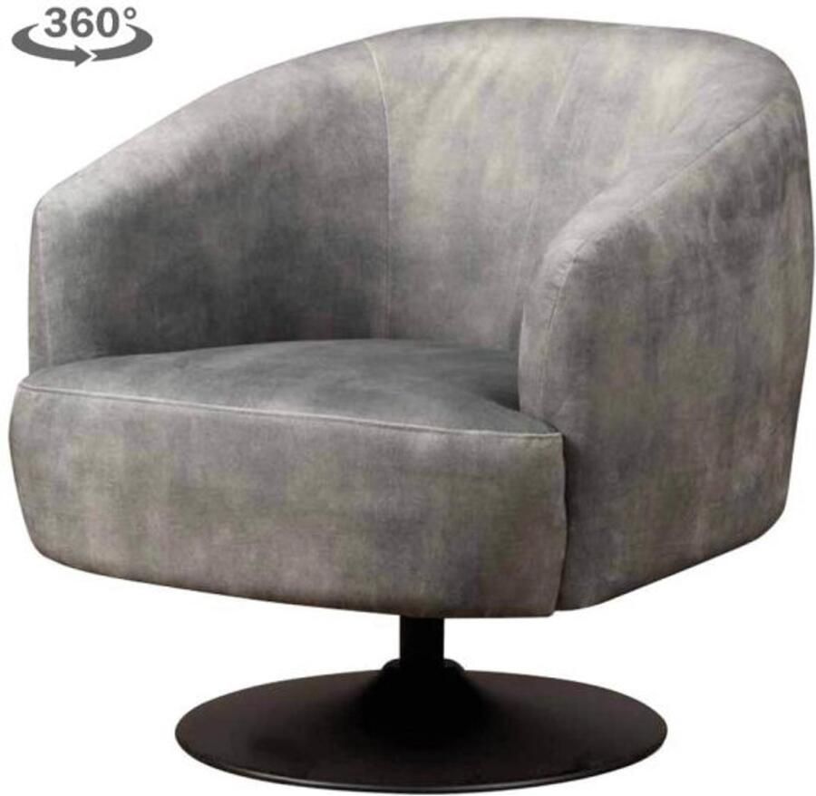 Tower Living Barga Fauteuil Bliss 4 grey (draaibaar)