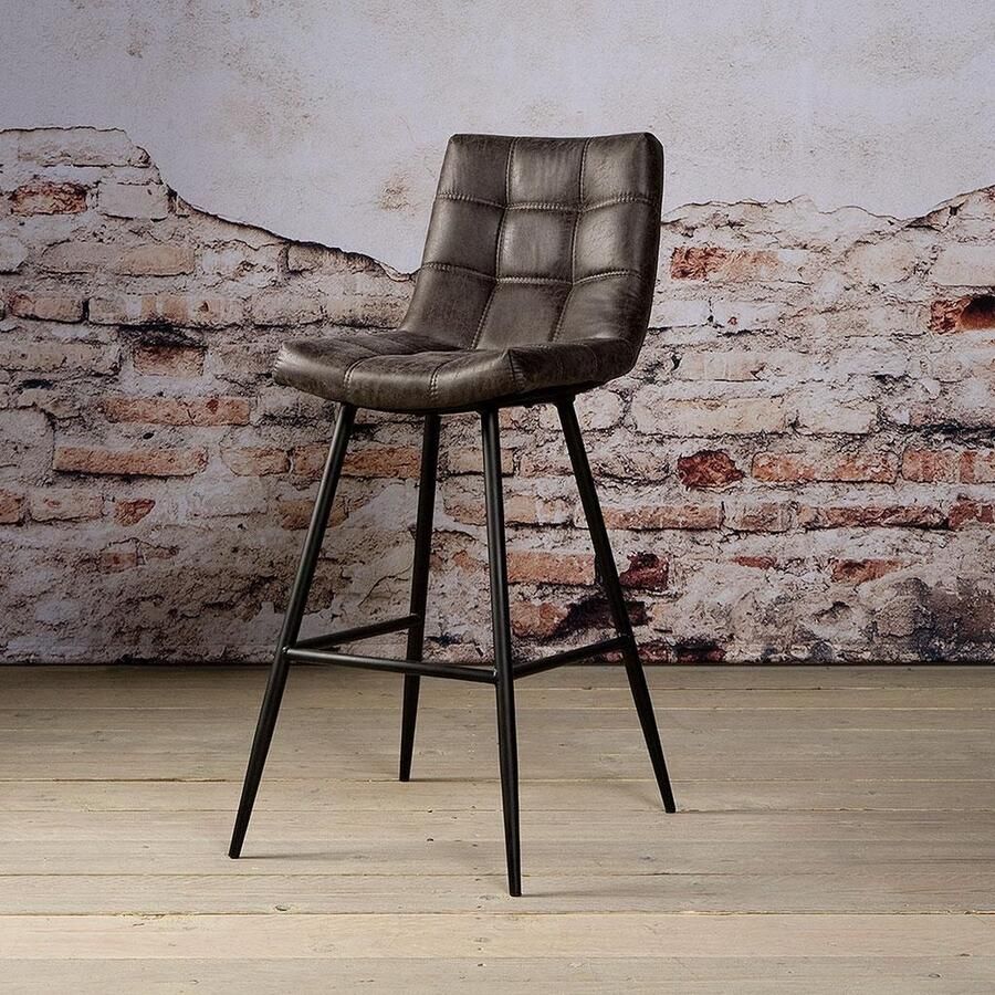 Tower Living Barkruk Navarra Antraciet Stof