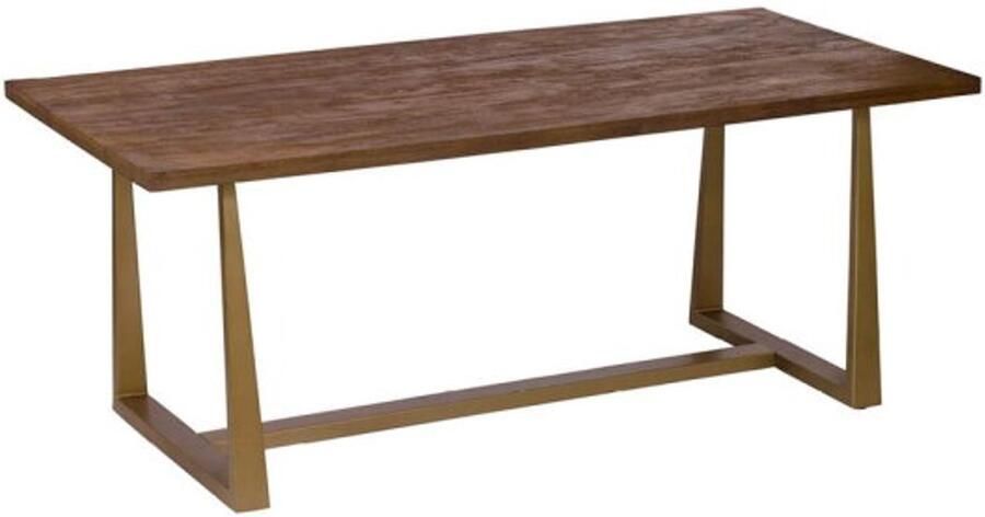 Tower Living Eettafel Belvedere Rechthoekig mangohout 220x100 cm Donkerbruin