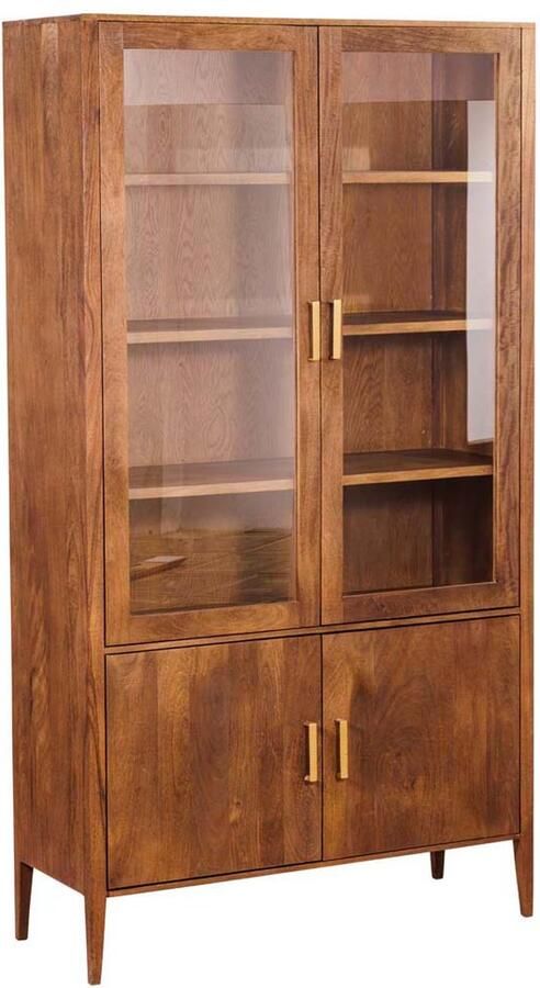 Tower Living Belvedere Vitrine cabinet 2 wooden & 2 glass drs. 120x45x220