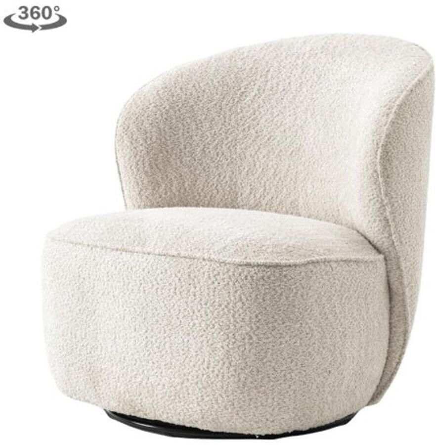 Tower Living Belvi Fauteuil fabric AJ3019-08 Cream (draaibaar)