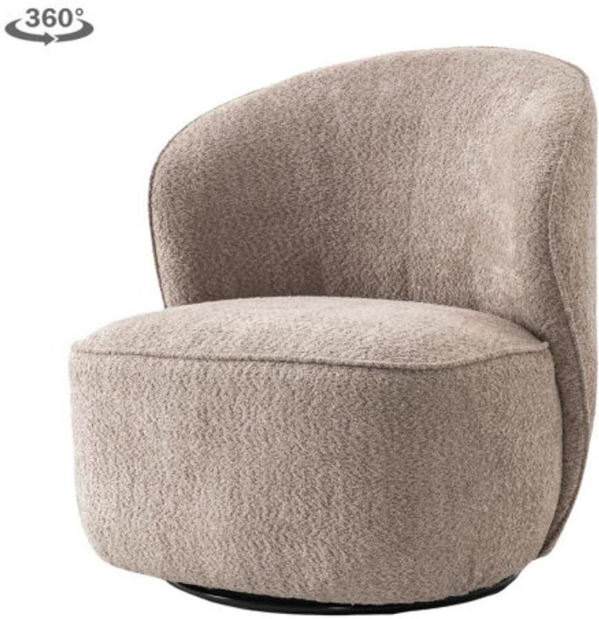 Tower Living Belvi Fauteuil fabric AJ3019-13 Old pink (draaibaar)