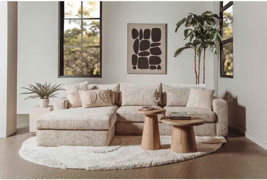 Tower Living Bijzettafel Asti rond mangohout 40 cm naturel