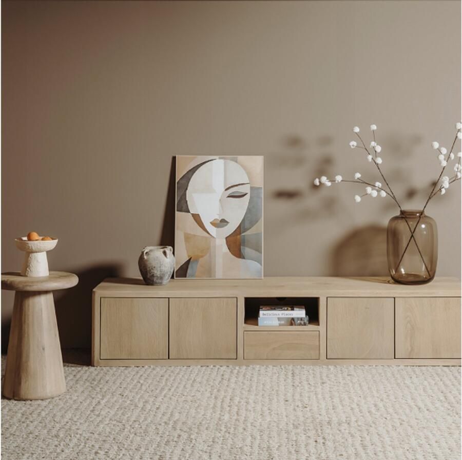 Tower Living Bijzettafel Asti rond mangohout 40 cm naturel - Foto 2