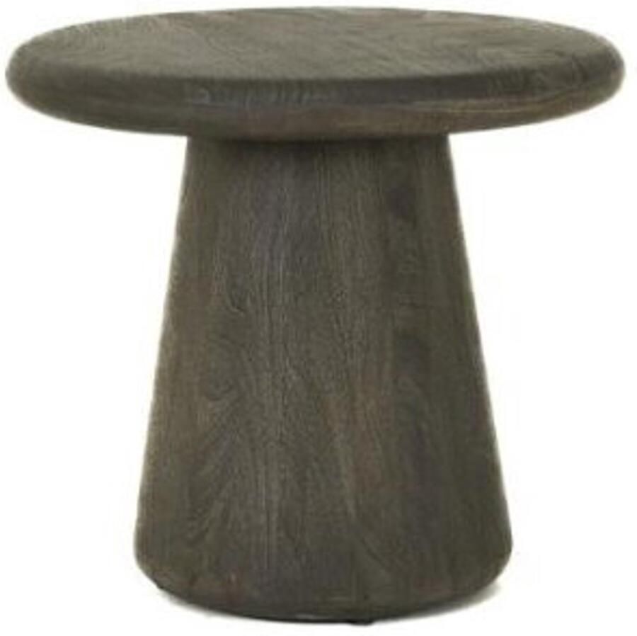 Tower Living Bijzettafel Asti rond mangohout 60 cm Olijfbruin