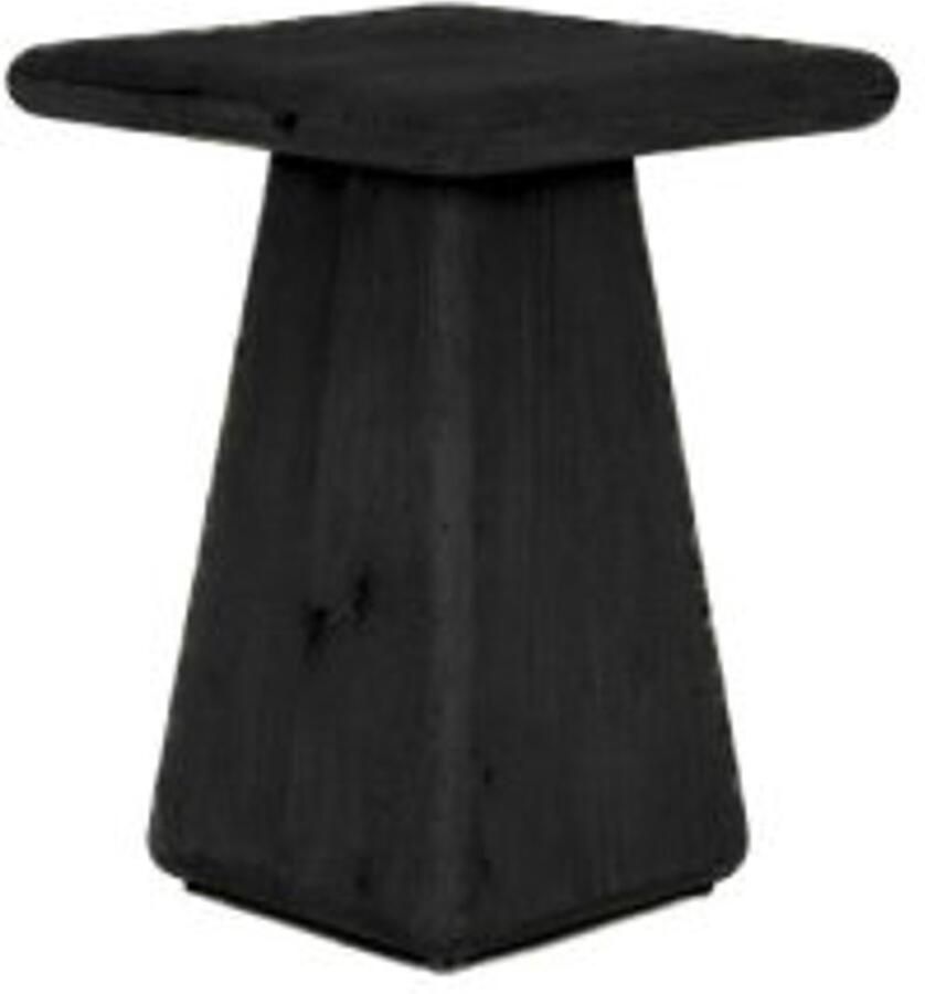 Tower Living Bijzettafel Asti vierkant mangohout 40x40 cm zwart