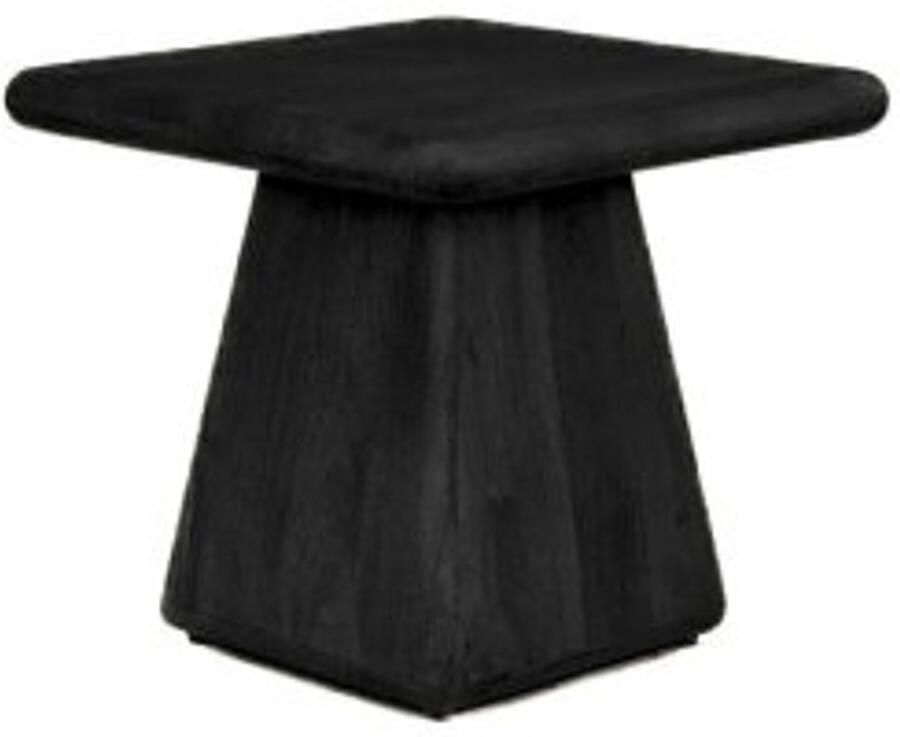 Tower Living Bijzettafel Asti vierkant mangohout 60x60 cm zwart