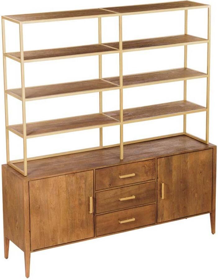 Tower Living boekenkast Belvedere 180x45x200 cm mangohout